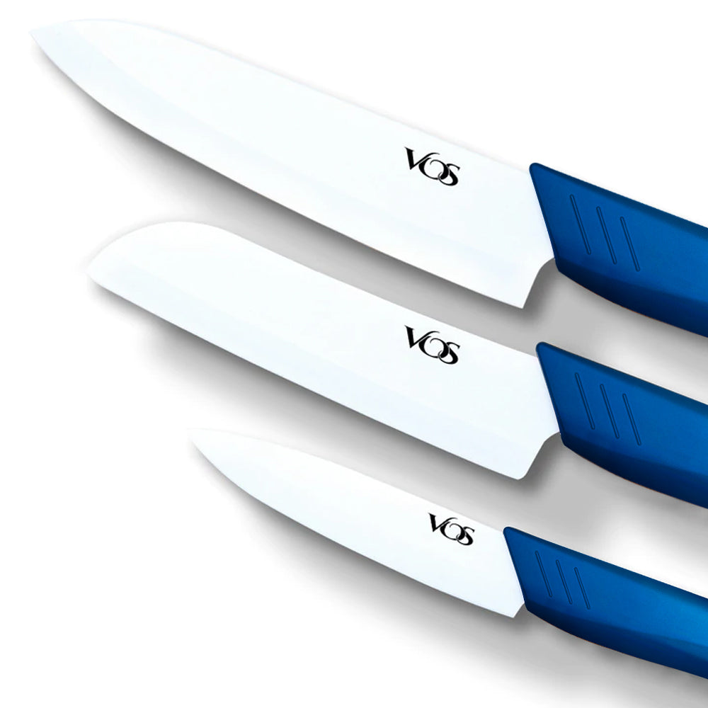 TPR Handle 3 Piece Ceramic Knife Set For Sale