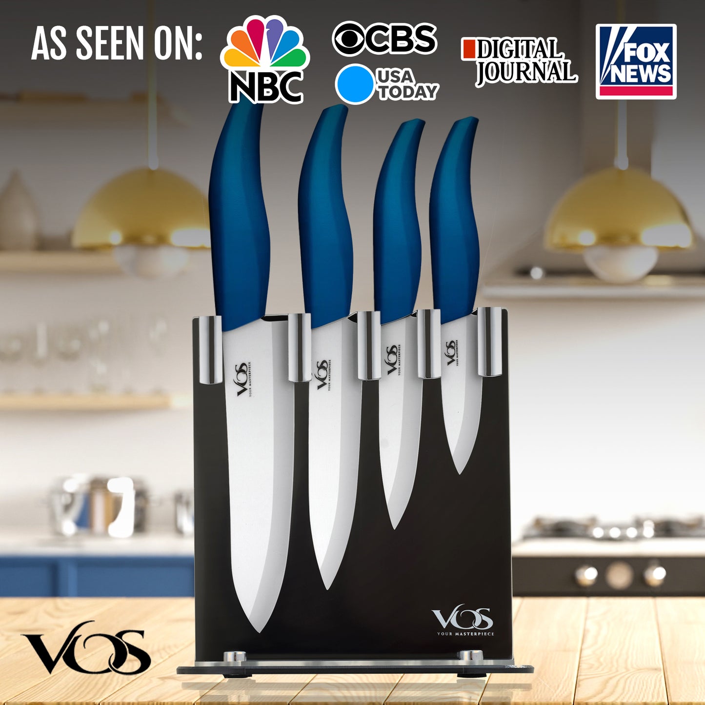 Vos Kitchen Knife Set With Block 13 Pcs – Vosknife