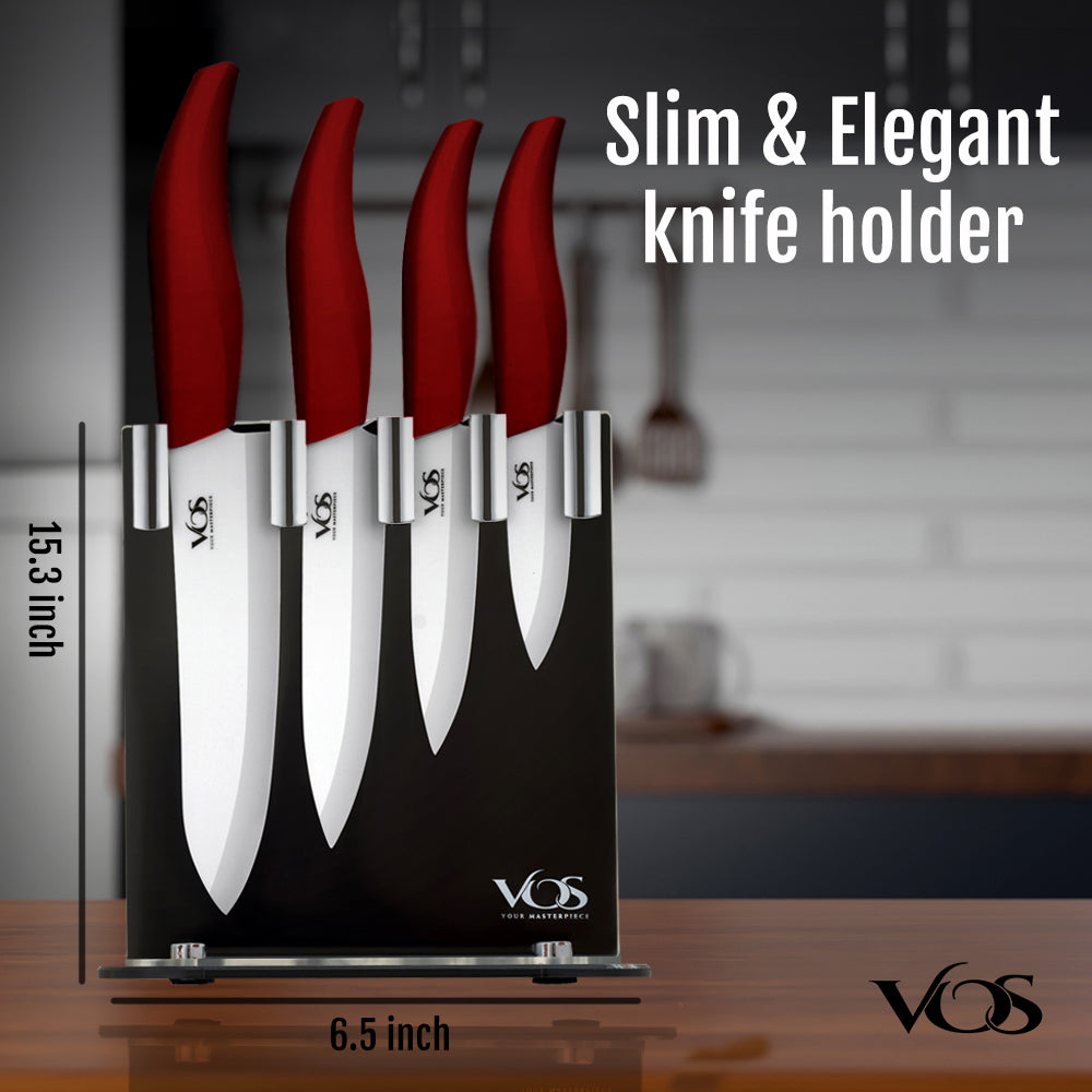 Vos Ceramic Knife Set, Ceramic Knives Set For Kitchen, Ceramic